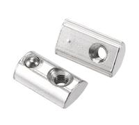 TA-VIGOR M3 T Slot Nuts Roll-in Spring T-Nuts, Carbon Steel Nickel Plated for 2020 Series Aluminium Extrusion Profile Rail 6mm Slot, 20Pcs
