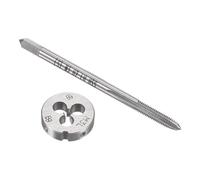 TA-VIGOR M3 x 0.5mm Metric Left Hand Tap and Die Set, Machine Thread Screw Tap with Round Threading Die, Heavy Duty Tap & Die Kit for DIY, Repair, Cutting External and Internal Thread