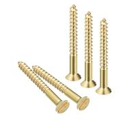 TA-VIGOR M3 x 30mm Brass Wood Screws, 50PCS Flat Head Self Tapping Screws