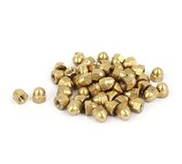 TA-VIGOR M4 Acorn Hex Cap Nuts Brass, M4 Dome Nuts Brass Acorn Cap Nut Set for Screws Bolts, Decorative Nut Cap for Furniture & Machinery 50Pcs