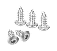 TA-VIGOR M4 Hex Socket Self Tapping Screws 10mm, 304 Stainless Steel Pan Head Wood Screws for DIY, Furniture Assembly, Building Materials and Industrial Use 200pcs