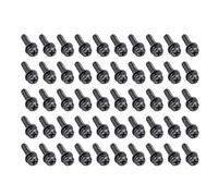 TA-VIGOR M4 Phillips Pan Head Bolts with Spring and Plain Washers 16mm, Carbon Steel Cross Round Head Machine Screws for Heavy-duty Fastening 50pcs