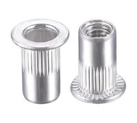 TA-VIGOR M4 Rivet Nuts Aluminium Alloy Flat Head Knurled Rivnut 25pc