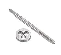 TA-VIGOR M4 x 0.5mm Metric Tap and Die Set, Machine Thread Screw Tap with Round Threading Die, Heavy Duty Tap & Die Kit for DIY, Repair, Cutting External and Internal Thread