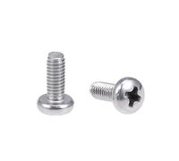 TA-VIGOR M4 x 10mm Phillips Pan Head Machine Screws, 20Pcs 304 Stainless Steel Fully Threaded Cross Head Fastener Bolts, Metric Machine Screws for Electronics, Machinery, Equipment, Repairs