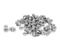 TA-VIGOR M4 x 10mm Stainless Steel Hex Head Bolts Nuts Washers Set, Silver Tone Fastener Kit for DIY, Machinery Repair Equipment Assembly 3D Printing Projects, 25 Sets