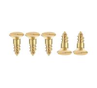 TA-VIGOR M4 x 12mm Brass Wood Screws, 50PCS Flat Head Self Tapping Screws