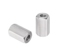 TA-VIGOR M4 x 12mm Hex Coupling Nuts, 304 Stainless Steel Threaded Rod Connector for Home Machine Industrial 20 Pcs