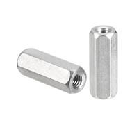 TA-VIGOR M4 x 20mm Hex Coupling Nuts, 304 Stainless Steel Threaded Rod Connector for Home Machine Industrial 5 Pcs