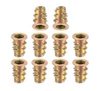 TA-VIGOR M4x10mm Threaded Insert Nuts for Wood - Hex Socket Drive Furniture Inserts for Cabinet, Chair & DIY Repair Kits 40Pcs