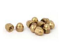 TA-VIGOR M5 Female Thread Nut DIN1587, Hex Acorn Cap Nuts for Thread Protection, Decorative Brass Hexagon Nuts for Furniture, Railings & DIY, 10 Pack