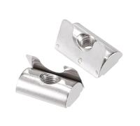 TA-VIGOR M5 Roll-in Spring T Nuts with Spring Sheet, Nickel Plated Carbon Steel T Slot Nuts for 3030/4040 Aluminium Extrusion Profile Rail 8mm Slot, 12Pcs