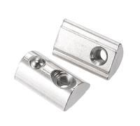 TA-VIGOR M5 T Slot Nuts Roll-in Spring T-Nuts, Carbon Steel Nickel Plated for 4040 Series Aluminium Extrusion Profile Rail 8mm Slot, 5Pcs