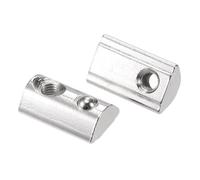 TA-VIGOR M5 T Slot Nuts Roll-in Spring T-Nuts, Carbon Steel Nickel Plated for 4040 Series Aluminium Extrusion Profile Rail 8mm Slot, 15Pcs