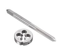 TA-VIGOR M5 x 0.5mm Metric Tap and Die Set, Machine Thread Screw Tap with Round Threading Die, Heavy Duty Tap & Die Kit for DIY, Repair, Cutting External and Internal Thread