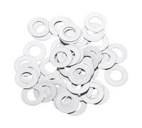 TA-VIGOR M5 x 10mm Flat Washers 304 Stainless Steel for Screws Bolts 50pc | Round Flat Metal Gaske Spacer Corrosion Resistant Plain Washers for Thread Rods for DIY Repair Automotive Plumbing