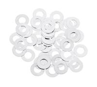 TA-VIGOR M5 x 10mm Flat Washers 304 Stainless Steel for Screws Bolts 50pc | Round Flat Metal Gaske Spacer Corrosion Resistant Plain Washers for Thread Rods for DIY Repair Automotive Plumbing