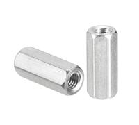 TA-VIGOR M5 x 20mm Hex Coupling Nuts, 304 Stainless Steel Threaded Rod Connector for Home Machine Industrial 8 Pcs