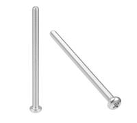 TA-VIGOR M5 x 80mm Phillips Pan Head Machine Screws, 10Pcs 304 Stainless Steel Fully Threaded Cross Head Fastener Bolts, Metric Machine Screws for Electronics, Machinery, Equipment, Repairs