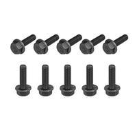 TA-VIGOR M6-1.0 x 20mm Hex Head Serrated Flange Bolts, 10.9 Grade Carbon Steel Flanged Hex Bolts, Heavy Duty Screws for Construction and Machinery, 20Pcs