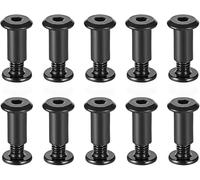 TA-VIGOR M6 Furniture Connector Bolts and Nuts, M6 x 12mm Hex Sleeve Nuts