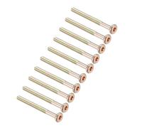 TA-VIGOR M6 Hex Socket Machine Screws Bolts, 70mm Zinc Plated Flat Head Carbon Steel Half Thread Furniture Bolt for Furniture Assembly, Machinery, Woodworking, Machinery Industry & DIY 15pc