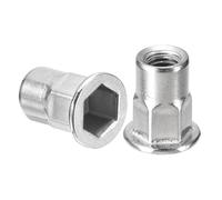 TA-VIGOR M6 Rivet Nuts 304 Stainless Steel Flat Head Knurled Rivnut 30pc