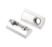 TA-VIGOR M6 T Slot Nuts Roll-in Spring T-Nuts, Carbon Steel Nickel Plated for 3030 Series Aluminium Extrusion Profile Rail 8mm Slot, 15Pcs