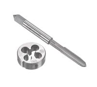 TA-VIGOR M6 x 1mm Metric Left Hand Tap and Die Set, Machine Thread Screw Tap with Round Threading Die, Heavy Duty Tap & Die Kit for DIY, Repair, Cutting External and Internal Thread