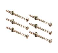 TA-VIGOR M6 x 70mm Furniture Bolt and Barrel Nut Set, Zinc Plated Carbon Steel for DIY and Furniture Assembly 6 Sets