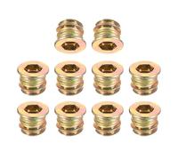 TA-VIGOR M6x10mm Threaded Insert Nuts for Wood - Hex Socket Drive Furniture Inserts for Cabinet, Chair & DIY Repair Kits 40Pcs