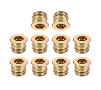 TA-VIGOR M6x10mm Threaded Insert Nuts for Wood - Hex Socket Drive Furniture Inserts for Cabinet, Chair & DIY Repair Kits 25Pcs