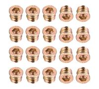 TA-VIGOR M6x10mm Threaded Insert Nuts for Wood - Hex Socket Drive Furniture Inserts for Cabinet, Chair & DIY Repair Kits 20Pcs