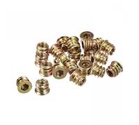 TA-VIGOR M6x10mm Threaded Inserts for Wood - Hex Socket Drive Insert Nuts for Furniture Repair & DIY, Carbon Steel Flange Nuts 64Pcs