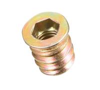 TA-VIGOR M6x13mm Threaded Insert Nuts for Wood - Hex Socket Drive Furniture Inserts for Cabinet, Chair & DIY Repair Kits 100Pcs