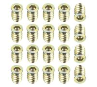 TA-VIGOR M6x17mm Threaded Insert Nuts for Wood - Hex Socket Drive Furniture Inserts for Cabinet, Chair & DIY Repair Kits 20Pcs