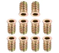 TA-VIGOR M6x17mm Threaded Insert Nuts for Wood - Hex Socket Drive Furniture Inserts for Cabinet, Chair & DIY Repair Kits 25Pcs