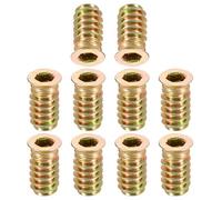 TA-VIGOR M6x20mm Threaded Insert Nuts for Wood - Hex Socket Drive Furniture Inserts for Cabinet, Chair & DIY Repair Kits 40Pcs