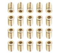 TA-VIGOR M6x20mm Threaded Insert Nuts for Wood - Hex Socket Drive Furniture Inserts for Cabinet, Chair & DIY Repair Kits 20Pcs