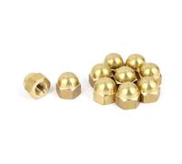 TA-VIGOR M8 Acorn Hex Cap Nuts, M8 Dome Nuts, Brass Acorn Cap Nut for Screws Bolts, Brass Hexagon Nut 10Pcs
