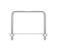 TA-VIGOR M8 Square U-Bolts, 102mm Inner Width 100mm Length 304 Stainless Steel U-Bolts with Nut, Plate for Attaching Piping Conduit Cable Tube Brackets Boat Trailer