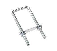 TA-VIGOR M8 Square U-Bolts, 40mm Inner Width 120mm Length Steel U-Bolts with Nut, Plate, Washer for Attaching Piping Conduit Cable Tube Brackets Boat Trailer