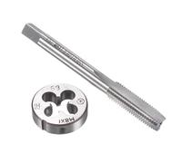 TA-VIGOR M8 x 1mm Metric Left Hand Tap and Die Set, Machine Thread Screw Tap with Round Threading Die, Heavy Duty Tap & Die Kit for DIY, Repair, Cutting External and Internal Thread