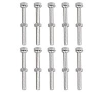 TA-VIGOR M8 x 70mm Stainless Steel Hex Bolts and Nuts Set, 10PCS Fully Threaded Hex Head Screws with Nuts, Flat Washers & Lock Washers, 304 Stainless Steel Assortment Kit for Machinery, Equipment