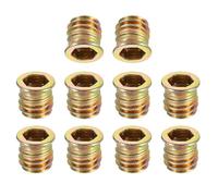 TA-VIGOR M8x13mm Threaded Insert Nuts for Wood - Hex Socket Drive Furniture Inserts for Cabinet, Chair & DIY Repair Kits 10Pcs
