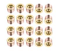 TA-VIGOR M8x13mm Threaded Insert Nuts for Wood - Hex Socket Drive Furniture Inserts for Cabinet, Chair & DIY Repair Kits 20Pcs