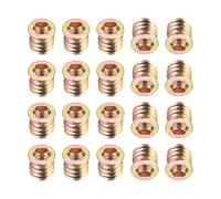 TA-VIGOR M8x15mm Threaded Insert Nuts for Wood - Hex Socket Drive Furniture Inserts for Cabinet, Chair & DIY Repair Kits 20Pcs