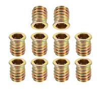 TA-VIGOR M8x17mm Threaded Insert Nuts for Wood - Hex Socket Drive Furniture Inserts for Cabinet, Chair & DIY Repair Kits 10Pcs