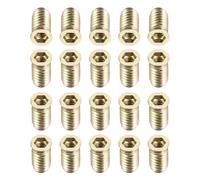 TA-VIGOR M8x25mm Threaded Insert Nuts for Wood - Hex Socket Drive Furniture Inserts for Cabinet, Chair & DIY Repair Kits 20Pcs