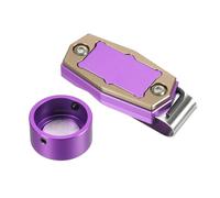 TA-VIGOR Magnetic Billiard Chalk Holder with Belt Clip, Round Aluminium Alloy Pool Cue Chalk Tip Holder Case, Portable Snooker Chalk Holder for Billiard Pool & Snooker, Purple